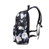 3 Piece School Backpack Lunch Bag Pencil Pouch for Teens Black