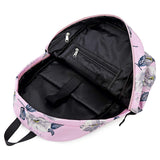 3 Piece School Backpack Lunch Bag Pencil Pouch for Teens Pink