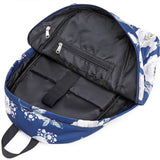 3 Piece School Backpack Lunch Bag Pencil Pouch for Teens Blue