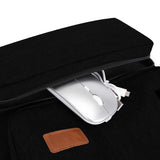 3-Piece Solid Color Men Backpack Computer Bag Business Bag Shoulder Bag Set Black