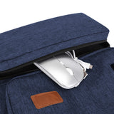 3-Piece Solid Color Men Backpack Computer Bag Business Bag Shoulder Bag Set Blue