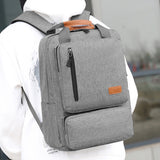 3-Piece Solid Color Men Backpack Computer Bag Business Bag Shoulder Bag Set Gray