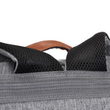 3-Piece Solid Color Men Backpack Computer Bag Business Bag Shoulder Bag Set Gray