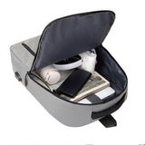 3-Piece Set Large Capacity Laptop Backpack Fits up to 15.6 Inch Laptop with USB Charging Port Grey