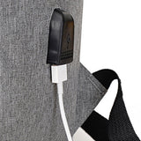 3-Piece Set Large Capacity Laptop Backpack Fits up to 15.6 Inch Laptop with USB Charging Port Grey