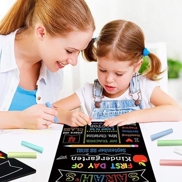For The First and Last Day of School Student DIY Double-sided Chalkboard Sign