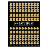 100 Dates Scratch off Bucket List Poster Couple Dating Valentines Birthday Gift