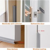 5M Window Draft Stopper Self Adhesive Door Seal Strip Grey