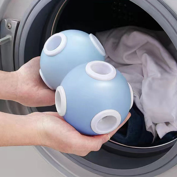 1Pc Reusable Anti Winding Laundry Ball Washer Dryer Balls Floating Lint Cleaning Ball Clothes Hair Cleaning Tool Blue