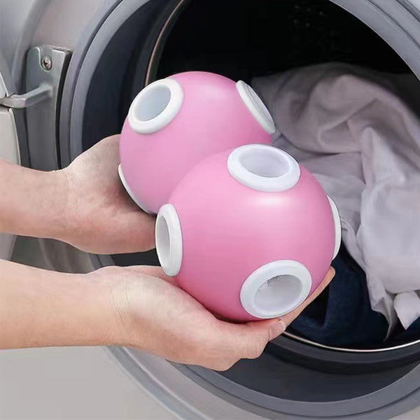 1Pc Reusable Anti Winding Laundry Ball Washer Dryer Balls Floating Lint Cleaning Ball Clothes Hair Cleaning Tool Pink