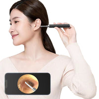 Wireless Otoscope Ear Wax Remover WiFi Earwax Removal Tool with 3mm Visual Camera Black