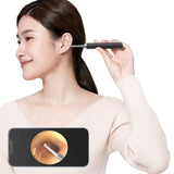 Wireless Otoscope Ear Wax Remover WiFi Earwax Removal Tool with 3mm Visual Camera White
