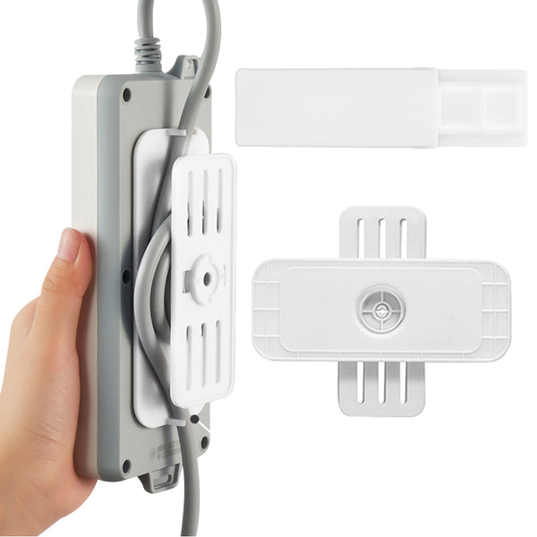 4Pcs Set Socket Holder Plug Fixer Sticker Punch-free Power Strip Holders