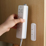 4Pcs Set Socket Holder Plug Fixer Sticker Punch-free Power Strip Holders