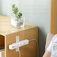 4Pcs Set Socket Holder Plug Fixer Sticker Punch-free Power Strip Holders