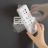 4Pcs Set Socket Holder Plug Fixer Sticker Punch-free Power Strip Holders