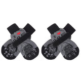 Set of 4 Pcs Double Sides Anti-Slip Dog Socks Paw Protection with Adjustable Straps