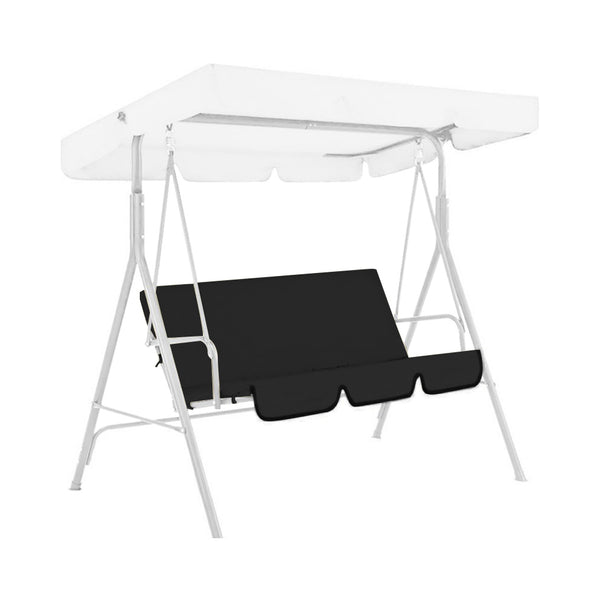 Water-resistant Replacement Swing Seat Cover Garden Yard Chair Cushion 3 Seater Black