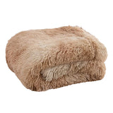 FancyGrab Throw Blanket Reversible Shag and Sherpa Blanket Soft Plush Fleece Blanket Bedding Blankets Apricot