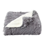 FancyGrab Throw Blanket Reversible Shag and Sherpa Blanket Soft Plush Fleece Blanket Bedding Blankets Grey