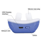 FancyGrab Electric Anti Snoring Devices Stop Snoring Nose Vents Plugs Mini Sleep Aid Stopper for Blocked Nostrils Blue