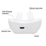 FancyGrab Electric Anti Snoring Devices Stop Snoring Nose Vents Plugs Mini Sleep Aid Stopper for Blocked Nostrils White