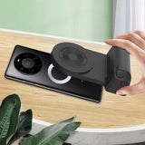 FancyGrab Handheld Bluetooth Magnetic Phone Selfie Holder Phone Charging Stand Tabletop Phone Holder Black