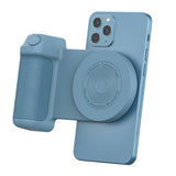 FancyGrab Handheld Bluetooth Magnetic Phone Selfie Holder Phone Charging Stand Tabletop Phone Holder Blue