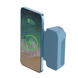 FancyGrab Handheld Bluetooth Magnetic Phone Selfie Holder Phone Charging Stand Tabletop Phone Holder Blue