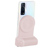 FancyGrab Handheld Bluetooth Magnetic Phone Selfie Holder Phone Charging Stand Tabletop Phone Holder Pink
