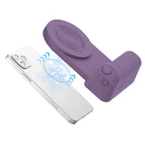 FancyGrab Handheld Bluetooth Magnetic Phone Selfie Holder Phone Charging Stand Tabletop Phone Holder Purple