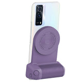 FancyGrab Handheld Bluetooth Magnetic Phone Selfie Holder Phone Charging Stand Tabletop Phone Holder Purple