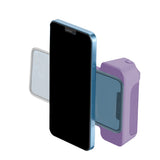 FancyGrab Handheld Bluetooth Magnetic Phone Selfie Holder Phone Charging Stand Tabletop Phone Holder Purple