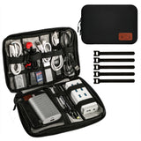 Travel Cable Organizer Data Cable Bag Electronics Accessories Storage Bag Black