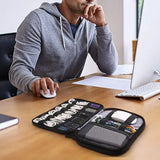 Travel Cable Organizer Data Cable Bag Electronics Accessories Storage Bag Black