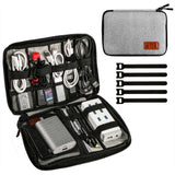 Travel Cable Organizer Data Cable Bag Electronics Accessories Storage Bag Grey