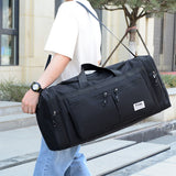 FancyGrab Large Capacity Mens Travel Duffle Bag Luggage Bag Water Resistant Gym Bag Sports Bag Handbags Black
