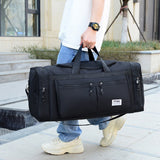 FancyGrab Large Capacity Mens Travel Duffle Bag Luggage Bag Water Resistant Gym Bag Sports Bag Handbags Black