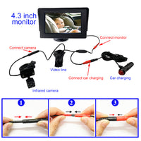 720P HD Car Seat Rear Mirror Camera Baby Monitor Child Safety Camera Monitoring Device with IR Night Visio