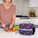 Cartoon Lunch Bag Thermal Insulated Bag Oblique Straddle Lunch Bag Purple