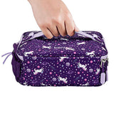 Cartoon Lunch Bag Thermal Insulated Bag Oblique Straddle Lunch Bag Purple