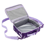 Cartoon Lunch Bag Thermal Insulated Bag Oblique Straddle Lunch Bag Purple