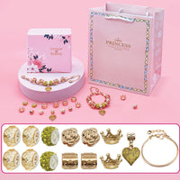 14Pcs DIY Bracelet Making Kit Charm Bracelets Kit Mother's Day Pendant Bracelet Ornaments Jewellery Crafts Set Gold
