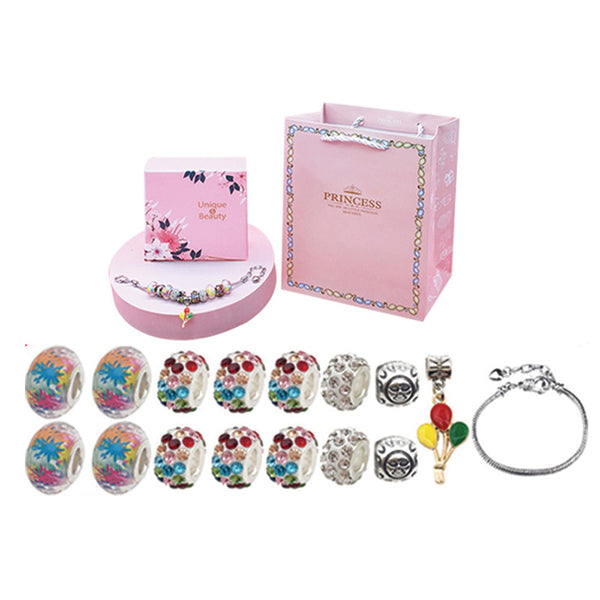 16Pcs DIY Bracelet Making Kit Charm Bracelets Kit Mother's Day Pendant Bracelet Ornaments Jewellery Crafts Set