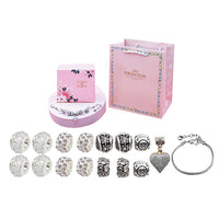 16Pcs DIY Bracelet Making Kit Charm Bracelets Kit Mother's Day Pendant Bracelet Ornaments Jewellery Crafts Set White