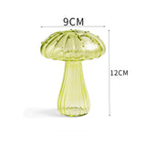 Decorative Mushroom Vase Glass Vase Creative Home Hydroponic Flower Pot Green