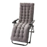 Sun Lounger Cushion Pad Thick Padded Recliner Chair Seat Mat Chaise Seat Cushion Bench Mat Grey