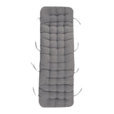 Sun Lounger Cushion Pad Thick Padded Recliner Chair Seat Mat Chaise Seat Cushion Bench Mat Grey