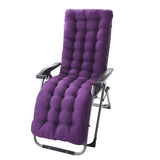 Sun Lounger Cushion Pad Thick Padded Recliner Chair Seat Mat Chaise Seat Cushion Bench Mat Purple