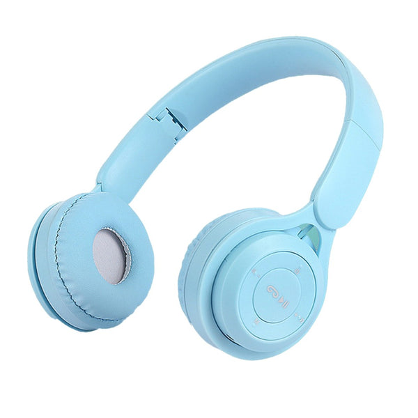 Y08 Wireless Foldable Headphones with Microphone Bluetooth Earphone Blue
